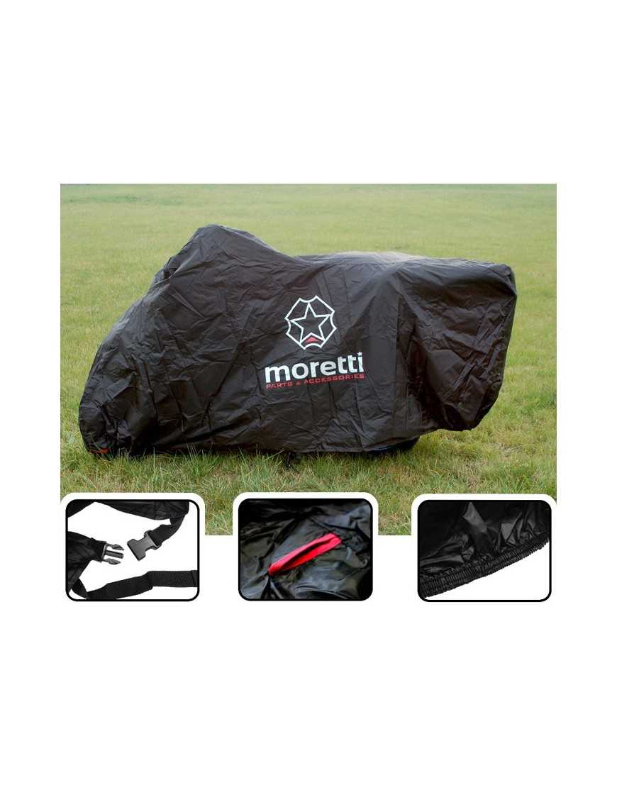 MORETTI κουκούλα μηχανής LXMA2746 με θήκη, M 229x99x125cm, μαύρη