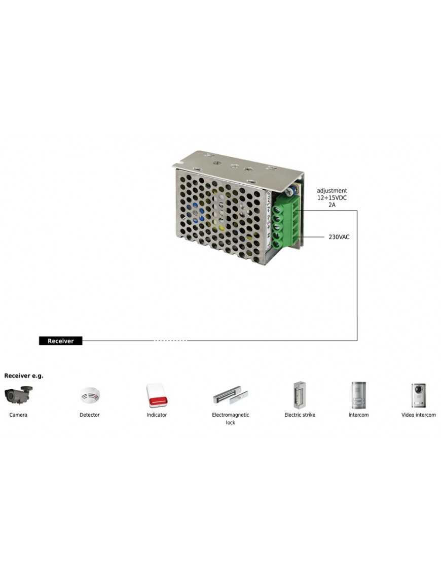 PULSAR τροφοδοτικό PS-12V2A, 12V 2A