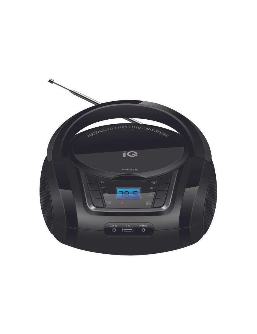 IQ CD-498 Φορητό Ηχοσύστημα με CD / MP3 / Ραδιόφωνο σε Μαύρο Χρώμα