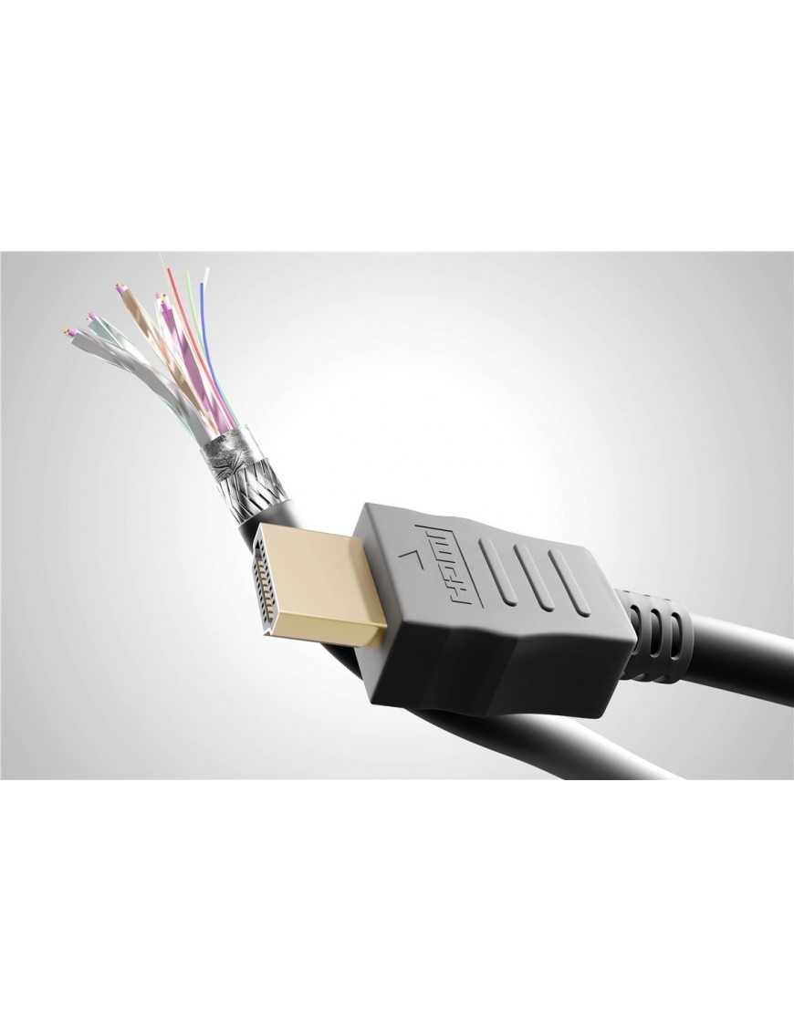 GOOBAY καλώδιο HDMI 2.0 61163, Ethernet, 4K/60Hz, 10.2 Gbps, 10m, μαύρο