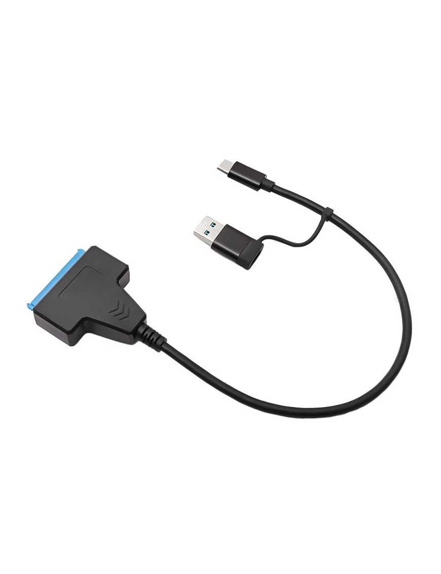 POWERTECH καλώδιο σύνδεσης HDD/SSD CAB-UC076, USB/USB-C σε SATA, 6Gbps