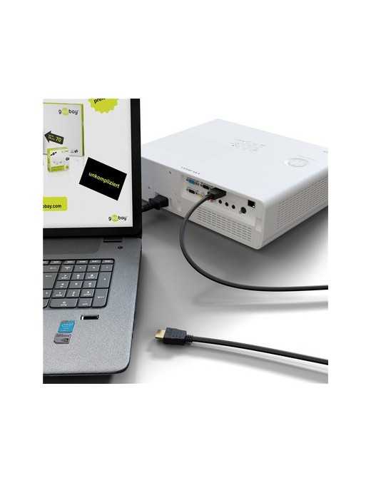 GOOBAY καλώδιο HDMI 2.0 60622 με Ethernet, 4K/60Hz, 18 Gbps, 2m, μαύρο