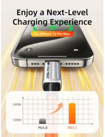 CABLETIME καλώδιο USB-C CT-CM240-ZSO1, 240W, 480Mbps, 1m, πορτοκαλί