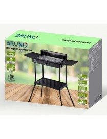 BRUNO BRN-0190 Επιδαπέδια ηλ. ψησταριά 2400W με βάση & ρυθμ.θερμοστάτη