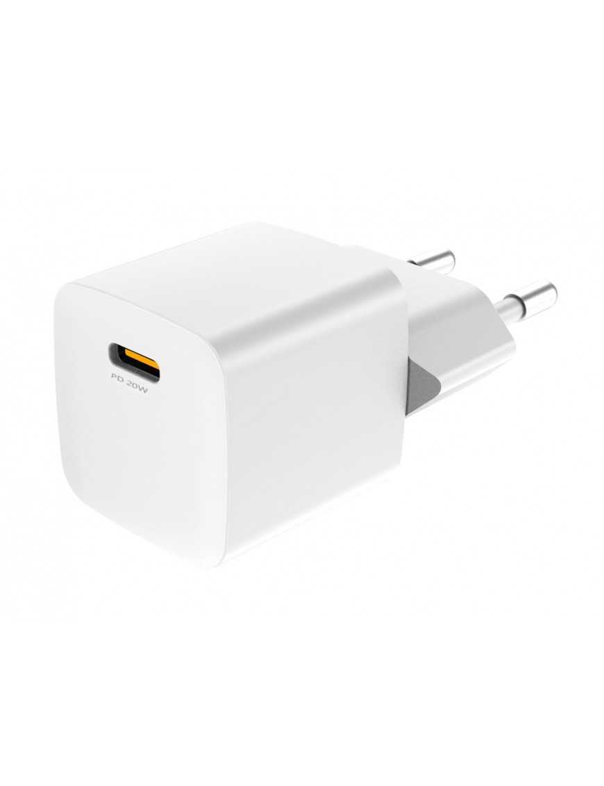 POWERTECH φορτιστής τοίχου PT-1223, USB-C, 20W, λευκός