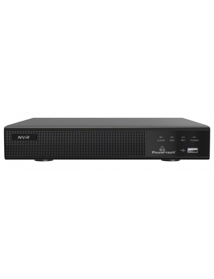 POWERTECH NVR καταγραφικό με 4 κάμερες PT-1233, 4K, 4MP, 9 κανάλια