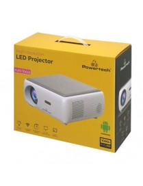 POWERTECH smart βιντεοπροβολέας PT-1242, 1080p, WiFi, Android, λευκός