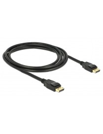 DELOCK καλώδιο DisplayPort 1.2 83806, 4K/60Hz, 21.6 Gbps, 2m, μαύρο