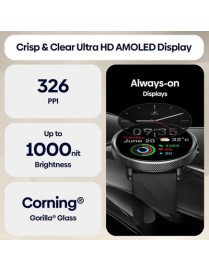 ZEBLAZE smartwatch GTR 3 Pro, heart rate, 1.43" AMOLED, IP68, μαύρο