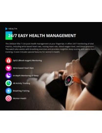 ZEBLAZE smartwatch Vibe 7 Lite, heart rate, 1.47" IPS, 3ATM/IP69K, μαύρο