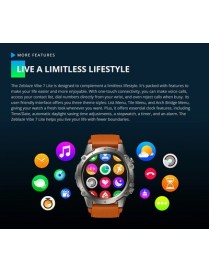 ZEBLAZE smartwatch Vibe 7 Lite, heart rate, 1.47" IPS, 3ATM/IP69K, μαύρο