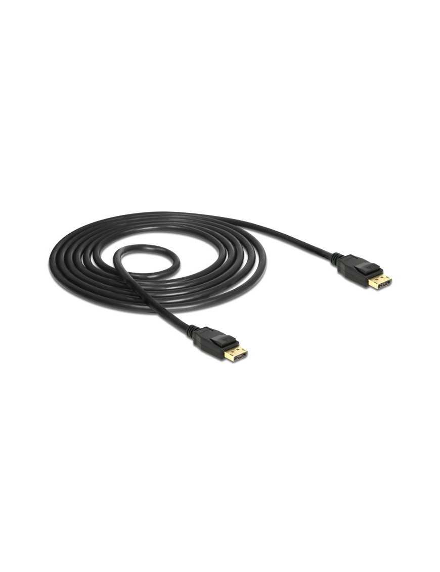 DELOCK καλώδιο DisplayPort 1.2 85508, 4K/60Hz, 21.6 Gbps, 1.5m, μαύρο