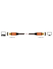 DELOCK καλώδιο HDMI 85728, 8K/60Hz, 48 Gbps, eARC, HDR, 1.5m, μαύρο