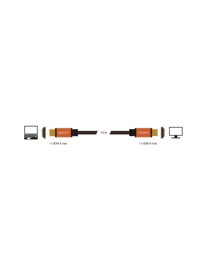 DELOCK καλώδιο HDMI 85728, 8K/60Hz, 48 Gbps, eARC, HDR, 1.5m, μαύρο