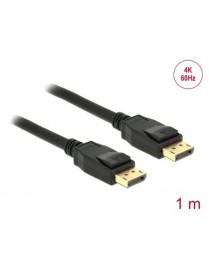 DELOCK καλώδιο DisplayPort 1.2 83805, 4K/60Hz, 21.6 Gbps, 1m, μαύρο