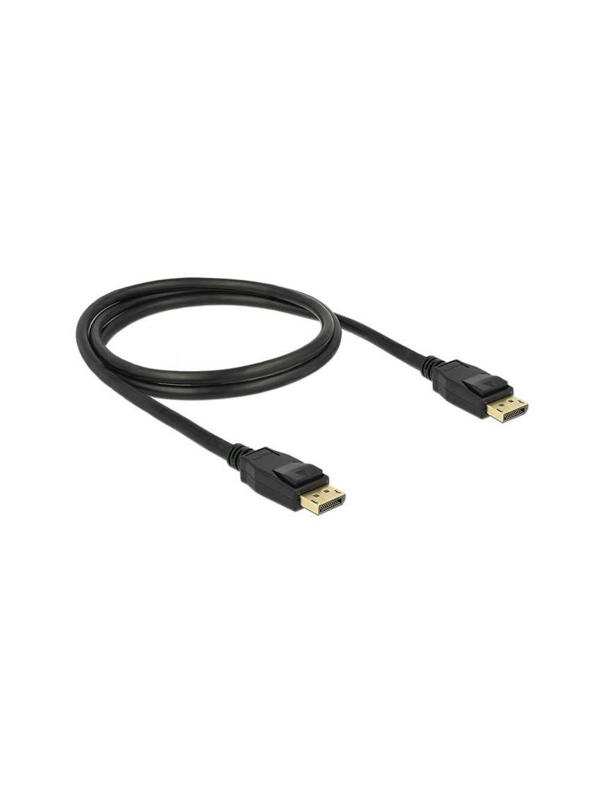 DELOCK καλώδιο DisplayPort 1.2 83805, 4K/60Hz, 21.6 Gbps, 1m, μαύρο