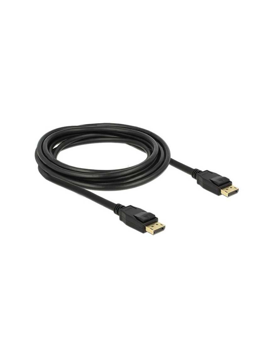 DELOCK καλώδιο DisplayPort 1.2 83807, 4K/60Hz, 21.6 Gbps, 3m, μαύρο