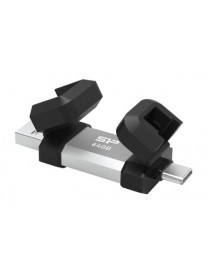 SILICON POWER USB Flash Drive C51, USB/USB-C, 64GB, 120MBps, ασημί