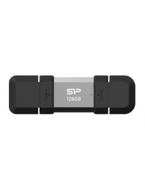 SILICON POWER USB Flash Drive C51, USB/USB-C, 128GB, 120MBps, ασημί