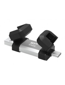 SILICON POWER USB Flash Drive C51, USB/USB-C, 128GB, 120MBps, ασημί