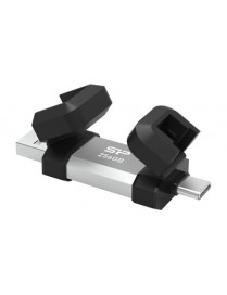 SILICON POWER USB Flash Drive C51, USB/USB-C, 256GB, 200MBps, ασημί