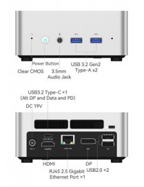 MINISFORUM mini PC UN1245, Intel i5-12450H, 16/512GB SSD, Windows 11 Pro