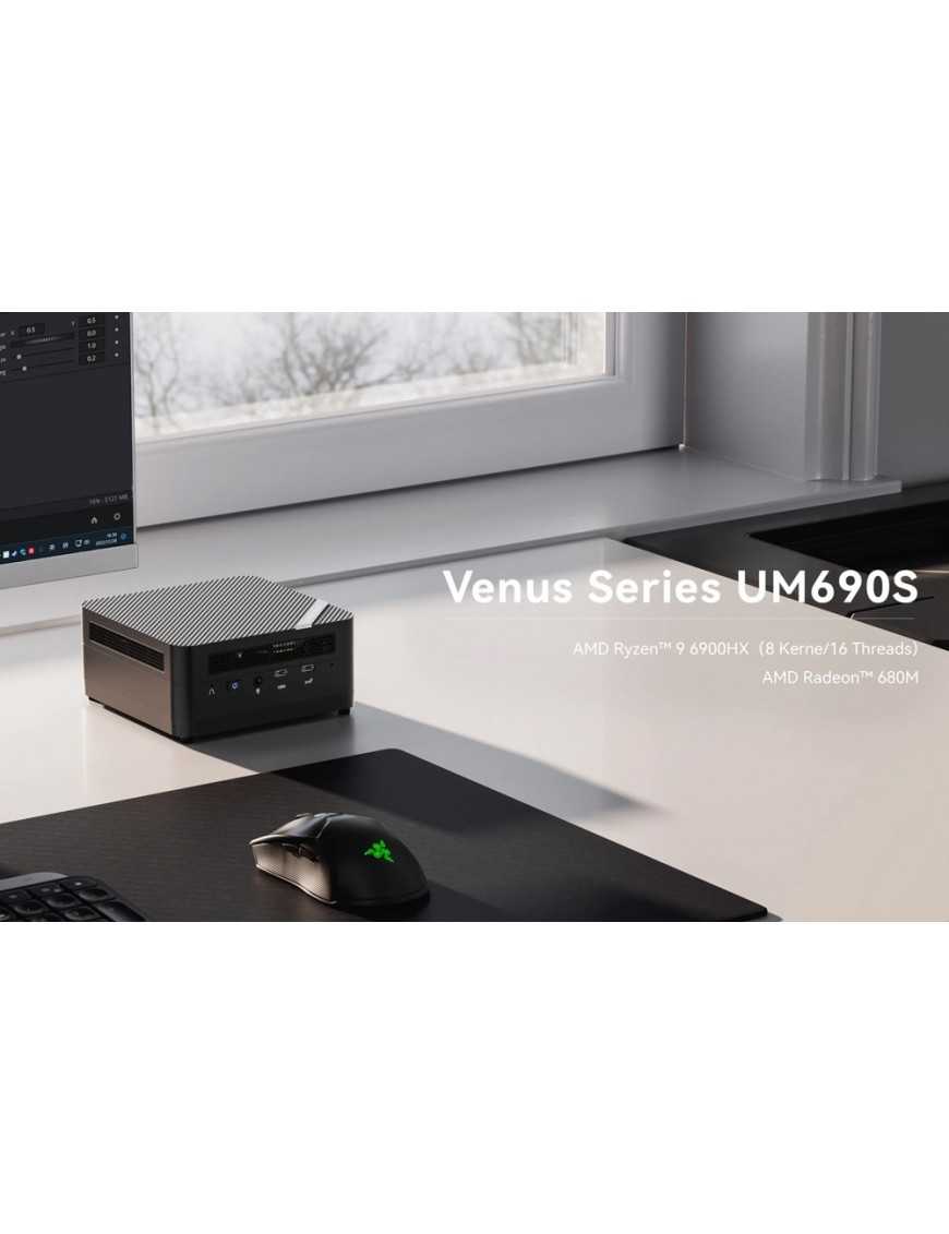 MINISFORUM mini PC UM690S, AMD 6900HX, 16/512GB SSD, Windows 11 Pro