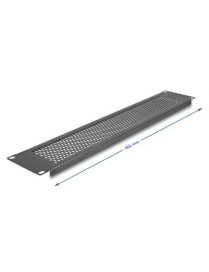 DELOCK κάλυμμα panel 67036 για 19"/2U rack, με αεραγωγούς, μαύρο