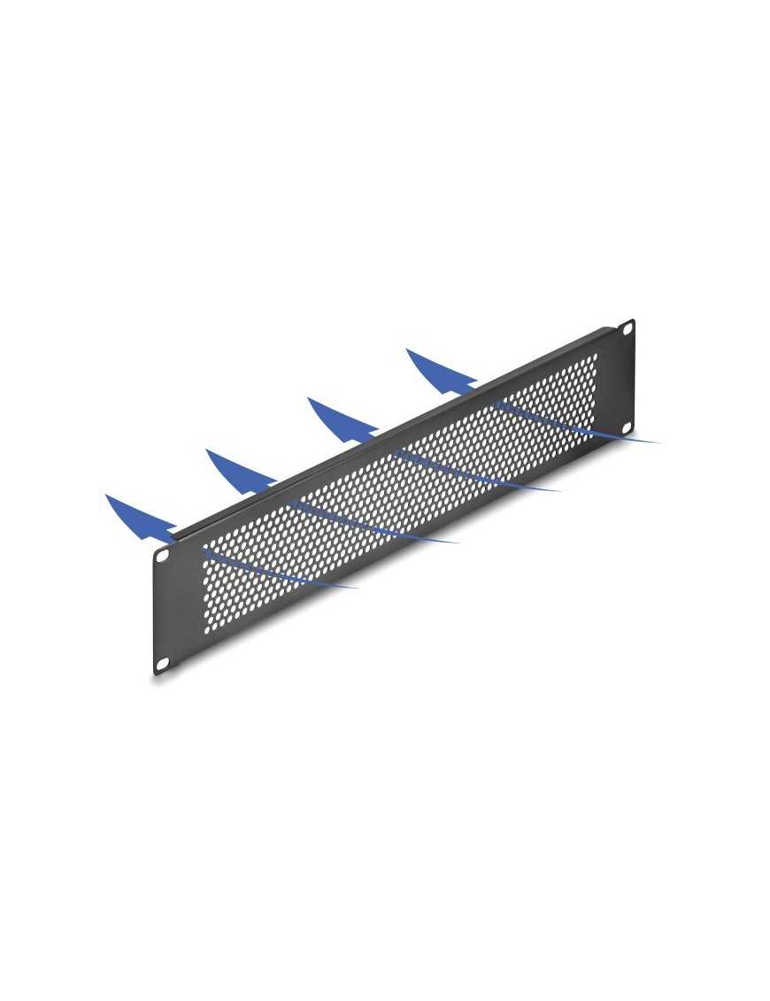 DELOCK κάλυμμα panel 67036 για 19"/2U rack, με αεραγωγούς, μαύρο