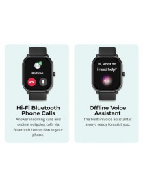 ZEBLAZE smartwatch GTS 3 Pro, heart rate, 1.97" AMOLED, μαύρο