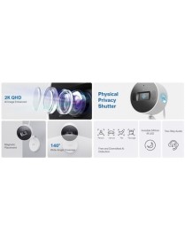 TP-LINK smart κάμερα Tapo C125, 2K, motion detection, Wi-Fi, Ver. 1.0