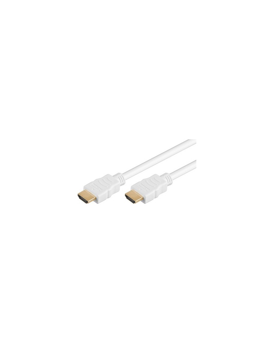 GOOBAY καλώδιο HDMI 2.0 61018 με Ethernet, 4K/60Hz, 18 Gbps, 1m, λευκό