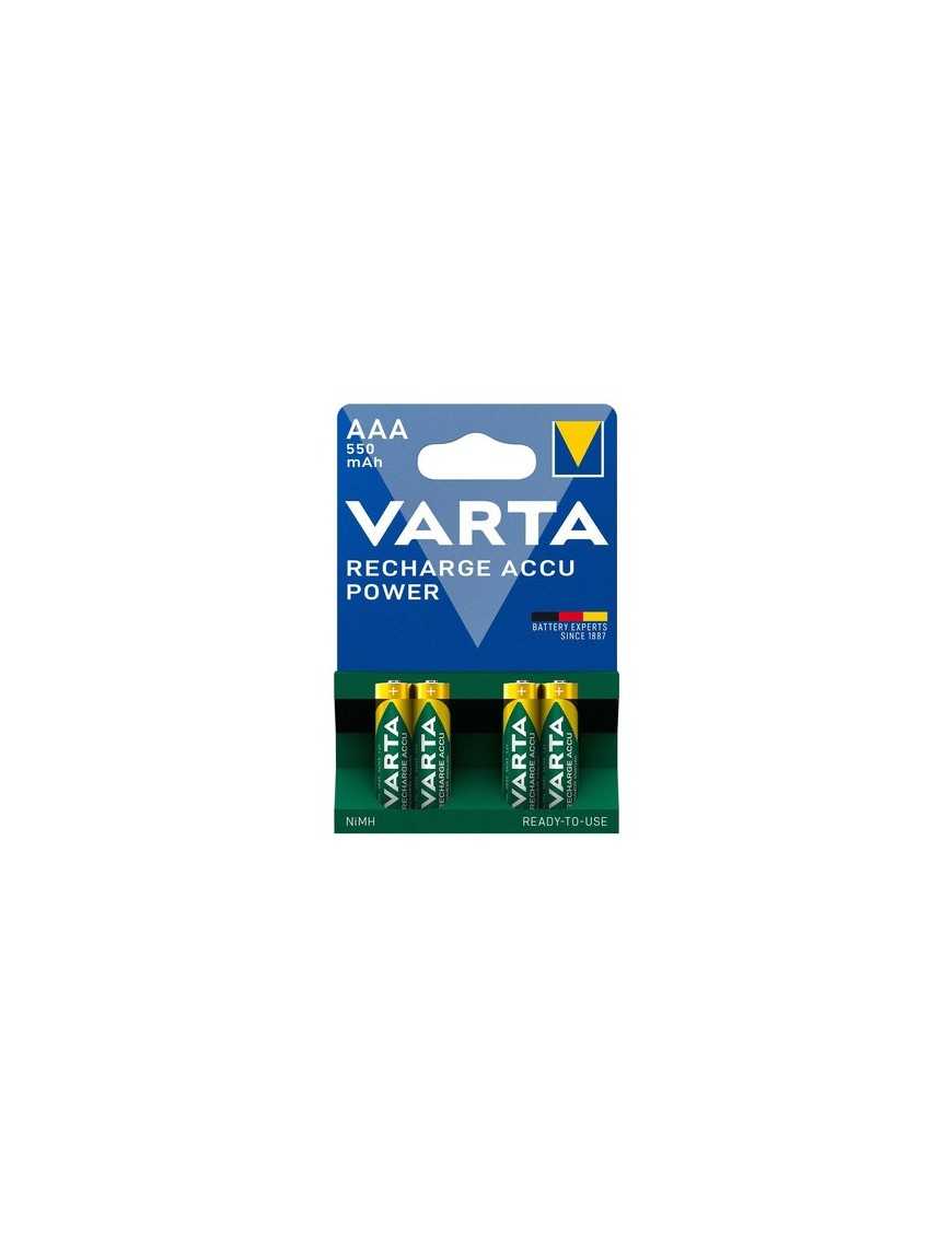 VARTA επαναφορτιζόμενες μπαταρίες λιθίου, AAA, 550mAh, 1.2V, 4τμχ