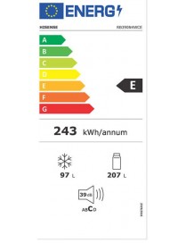 Hisense RB390N4WCE Ψυγειοκαταψύκτης NoFrost Inox