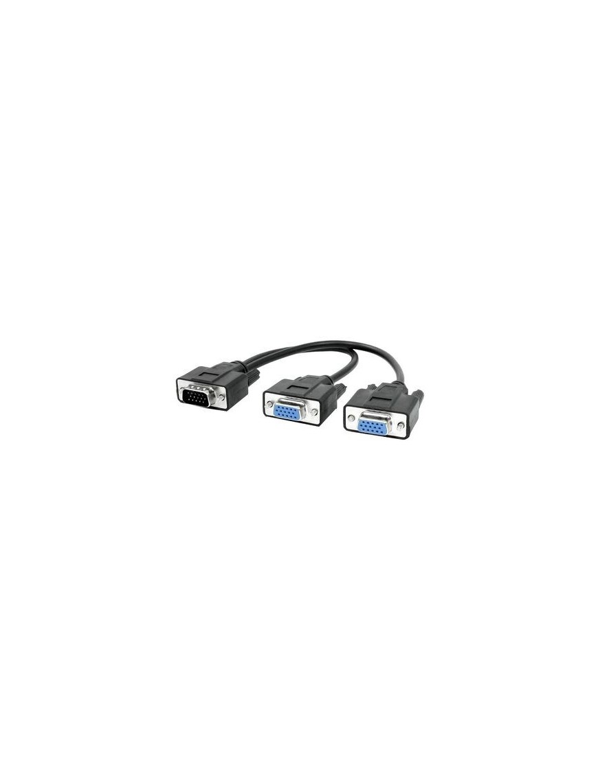 POWERTECH VGA splitter CAB-G014, 2 σε 1, HD, 0.2m, μαύρο