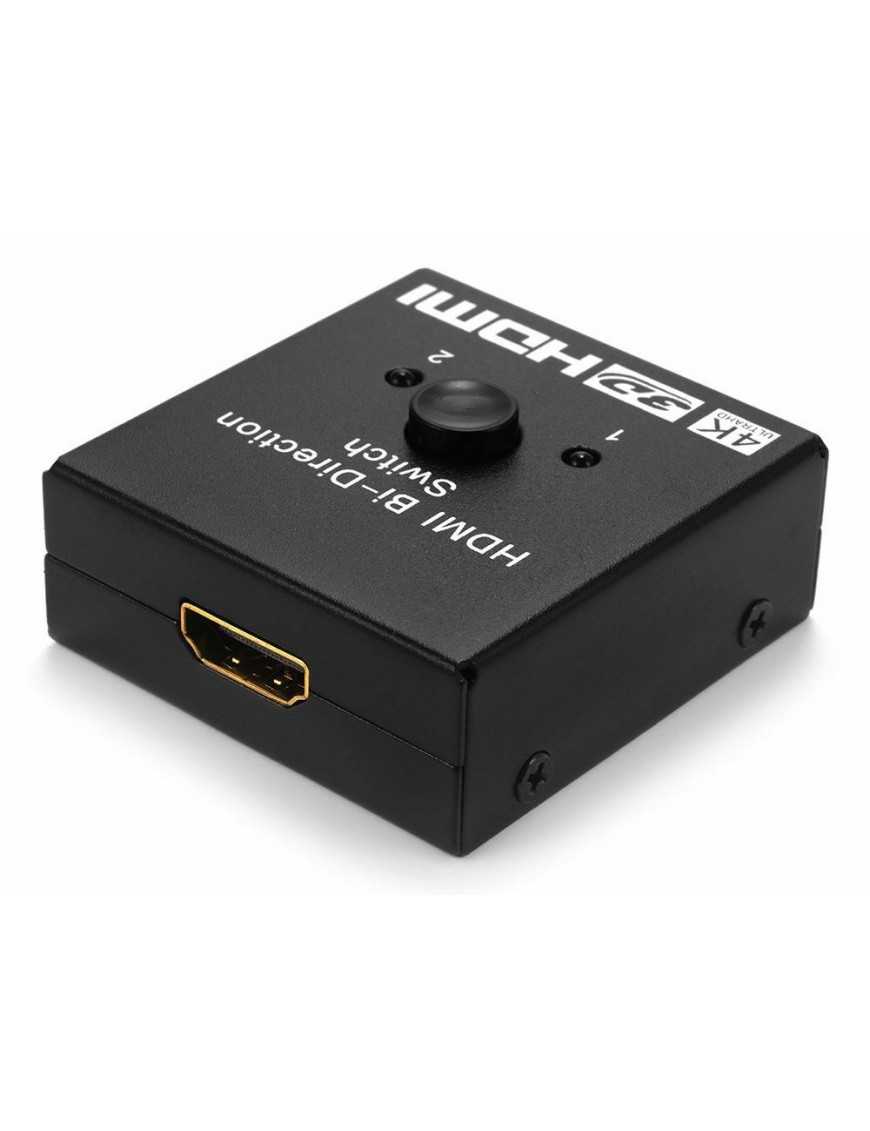 POWERTECH HDMI switch CAB-H112, 2 σε 1, 4K, bidirectional, μαύρο