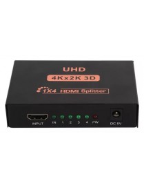 POWERTECH HDMI splitter PTH-048, 4 σε 1, 4K/60Hz, μαύρο