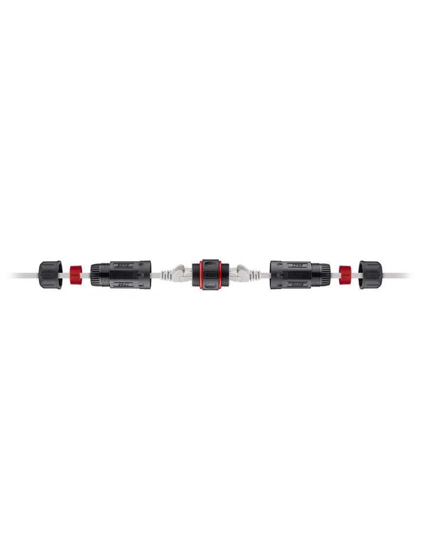 GOOBAY αδιάβροχος σύνδεσμος RJ45 Cat 6 79566, IP68, μαύρο