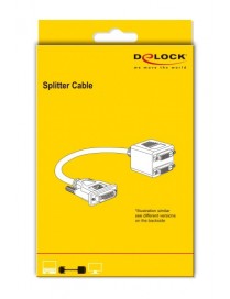 DELOCK HDMI splitter 65226 με Ethernet, 2 σε 1, 1080p, μαύρο