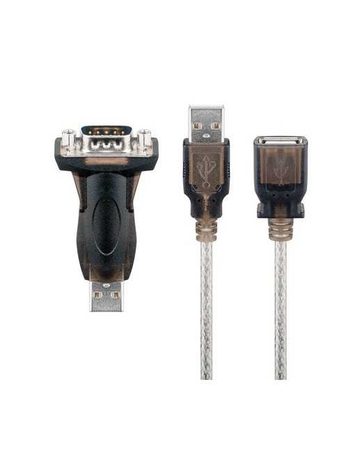 GOOBAY αντάπτορας/καλώδιο USB σε RS-232 93128, 1 Mbit/s, 1.5m, διάφανο