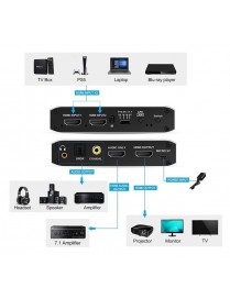 HDMI switch CAB-H150 με τηλεχειριστήριο, 4 σε 1, 4K/60Hz, μαύρο