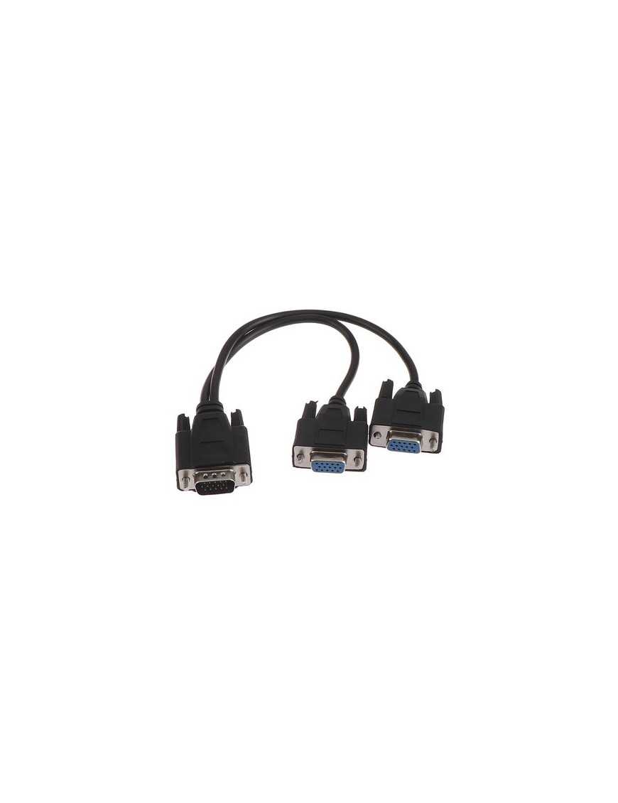 POWERTECH VGA splitter CAB-G039, 2 σε 1, HD, 0.20m, μαύρο