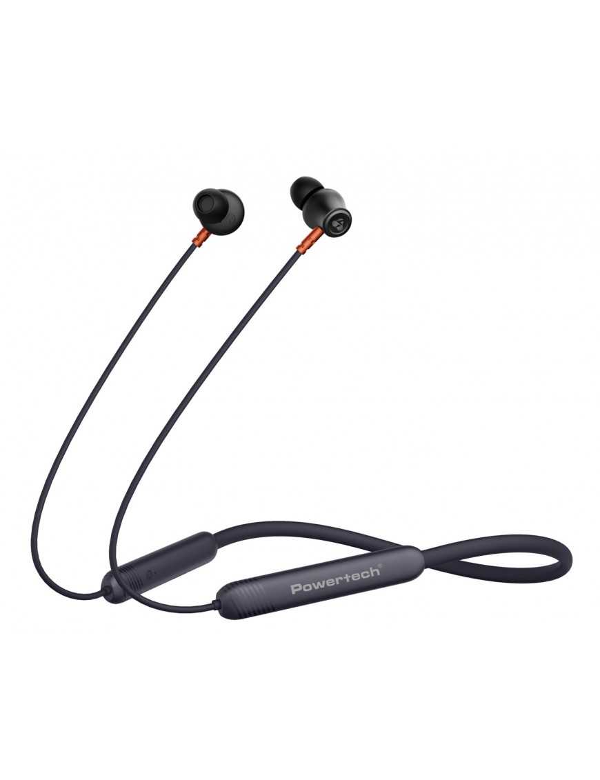 POWERTECH earphones PT-1228 με μαγνήτη, Bluetooth ENC 10mm 180mAh, μαύρα