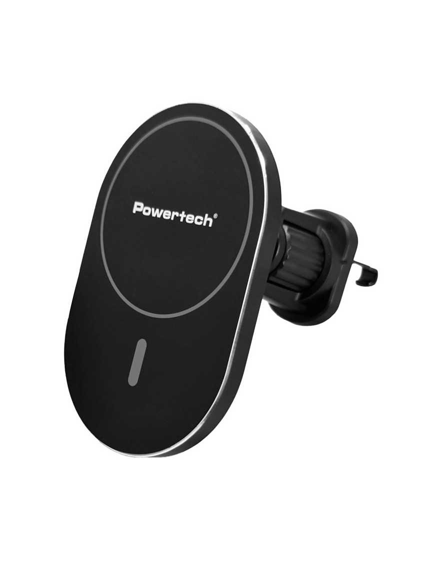 POWERTECH ασύρματος φορτιστής & βάση αυτοκινήτου PT-1241, 15W, μαύρος