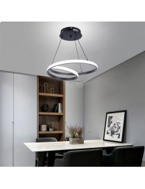 POWERTECH LED φωτιστικό οροφής HLL-0154, 25W, 4000K, Φ40cm, 1m, μαύρο