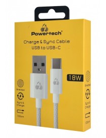 POWERTECH καλώδιο USB-C σε USB PTR-0184, 18W, 480Mbps, 1m, λευκό