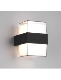 POWERTECH LED φωτιστικό τοίχου HLL-0159, 14W, 4000K, 1120lm, IP65, μαύρο