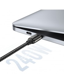 USAMS καλώδιο USB-C σε USB-C US-SJ580, 240W PD 3.1, 480Mbps, 1.2m, μαύρο