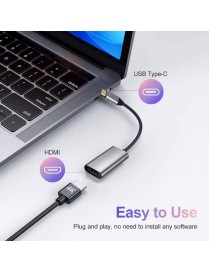 POWERTECH αντάπτορας USB-C σε HDMI CAB-UC086, 4K/60Hz, γκρι