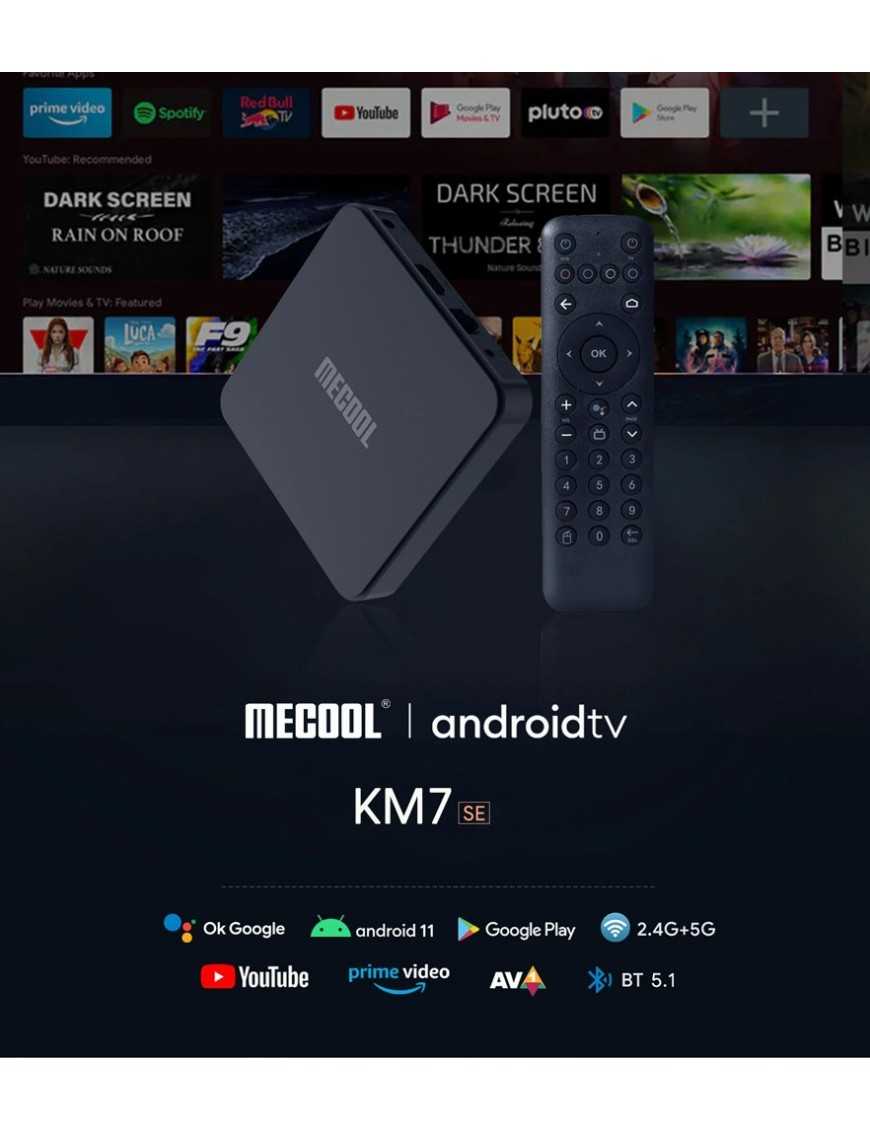 MECOOL TV Box KM7 SE, Google πιστοποίηση, 4K, 2/32GB, WiFi, Android 11